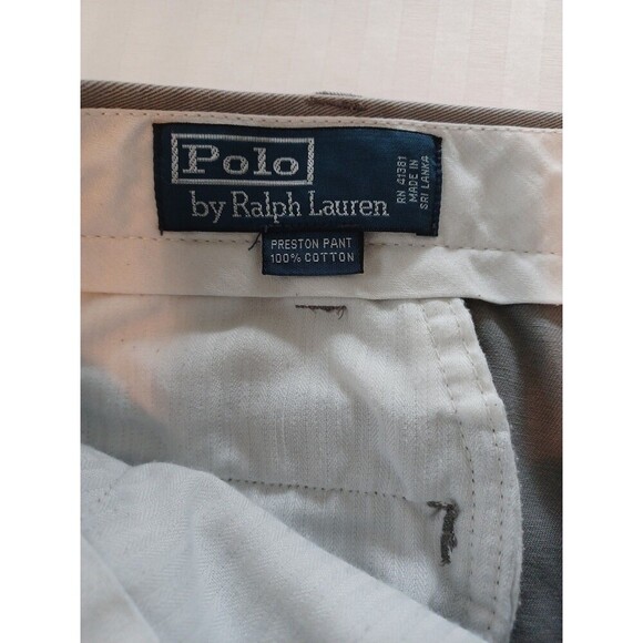 Polo Ralph Lauren Preston gray cotton chino pants mens 36/33 classic preppy - Picture 6 of 11